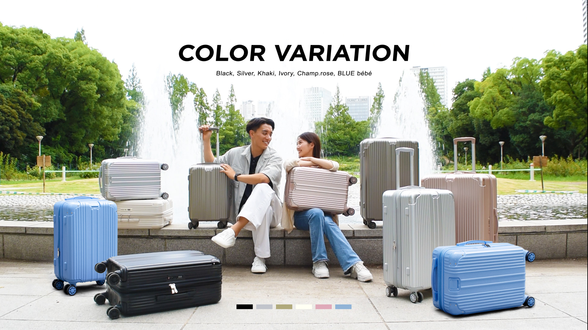 EXCITECH Biz] スーツケース キャリーケース 68L カーキ Amazon